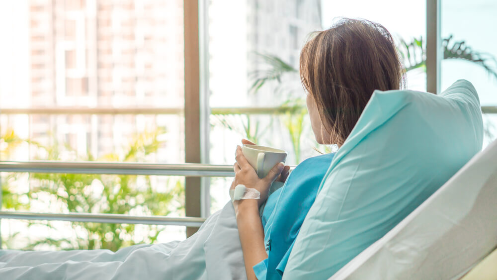 Woman in hospital sees trees outside window and receives health benefits